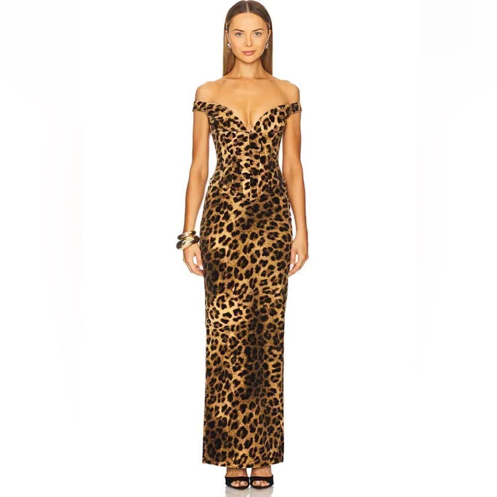 TheβNew Arrivals by Ilkyaz Ozel Shakti Leopard gown Dress corset bustier 36 6